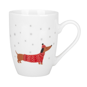 Kubek CHRISTMAS 340ml z porcelany wzór DOG RAVI